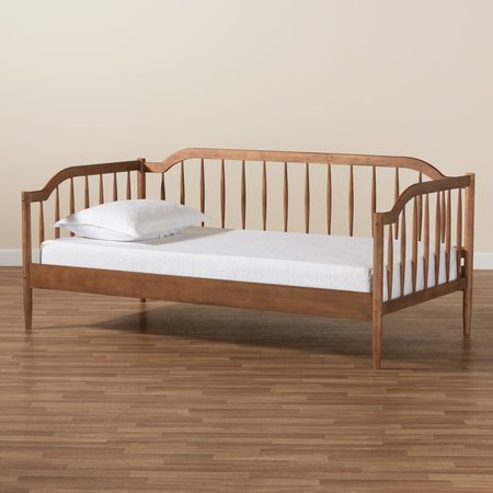 Baxton Studio Parson Classic Mid-Century Walnut Brown Finished Wood Twin Size Daybed 194-11516-ZORO